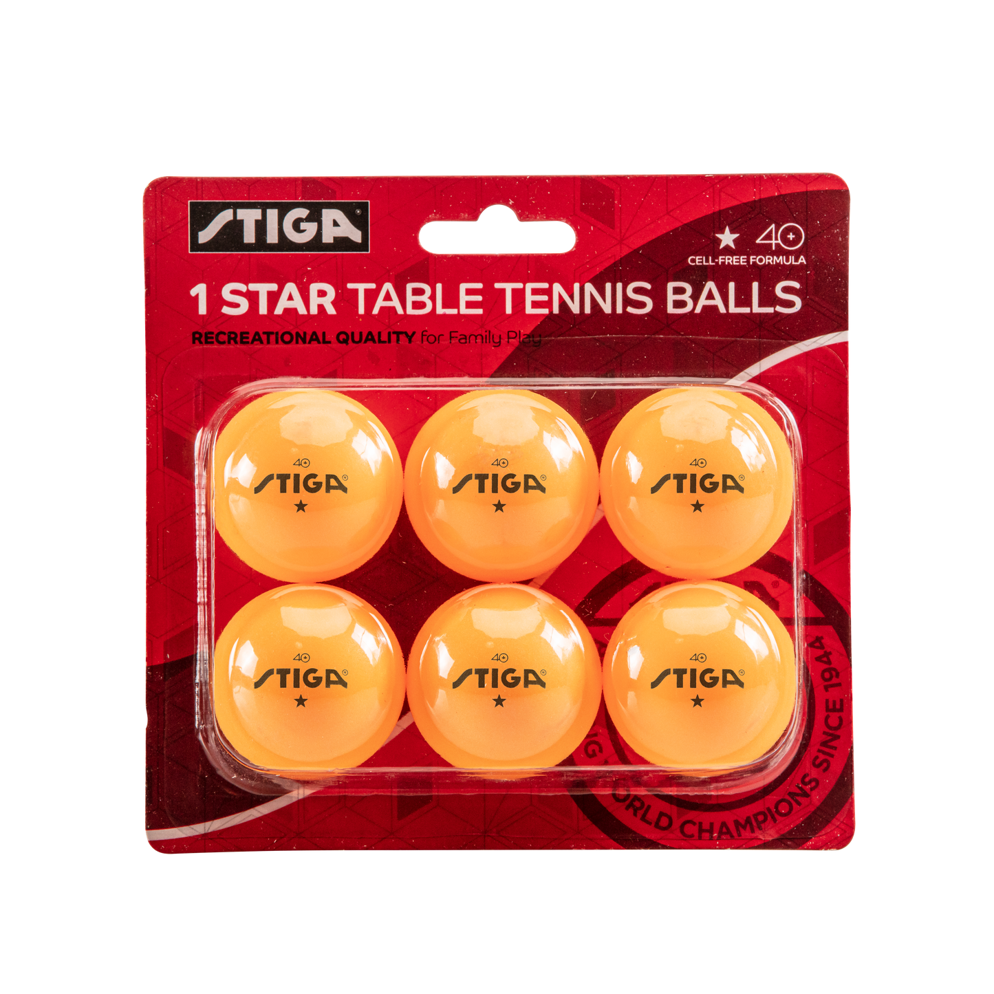 STIGA T1411 Stiga 1-Star Orange Balls (6-pack)