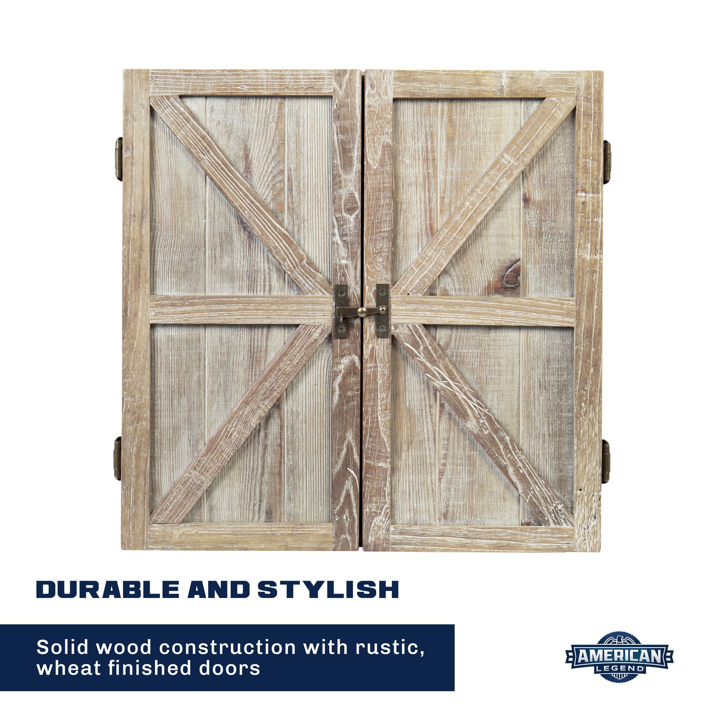 American Legend Barnwood Dartboard Cabinet