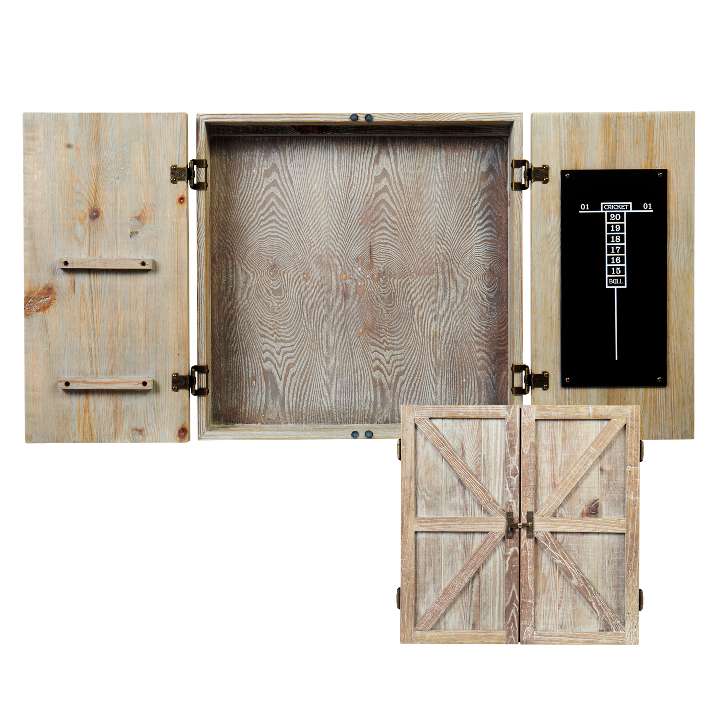 American Legend Barnwood Dartboard Cabinet
