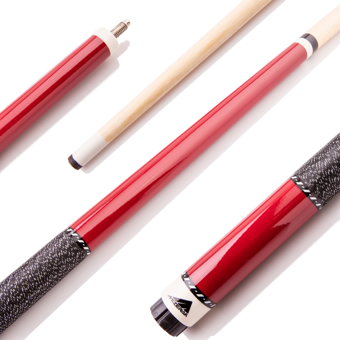 Mizerak 57" Two-Piece Hardwood Cue - Red
