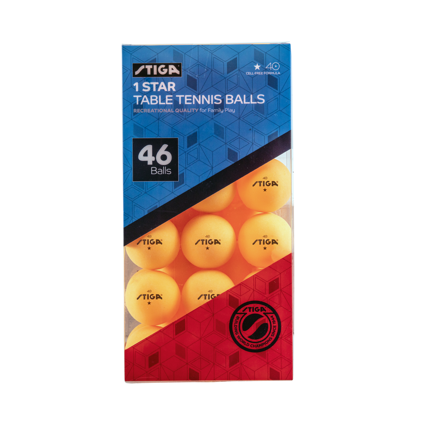STIGA T1461 Stiga 1-Star Orange Balls (46-Pack)