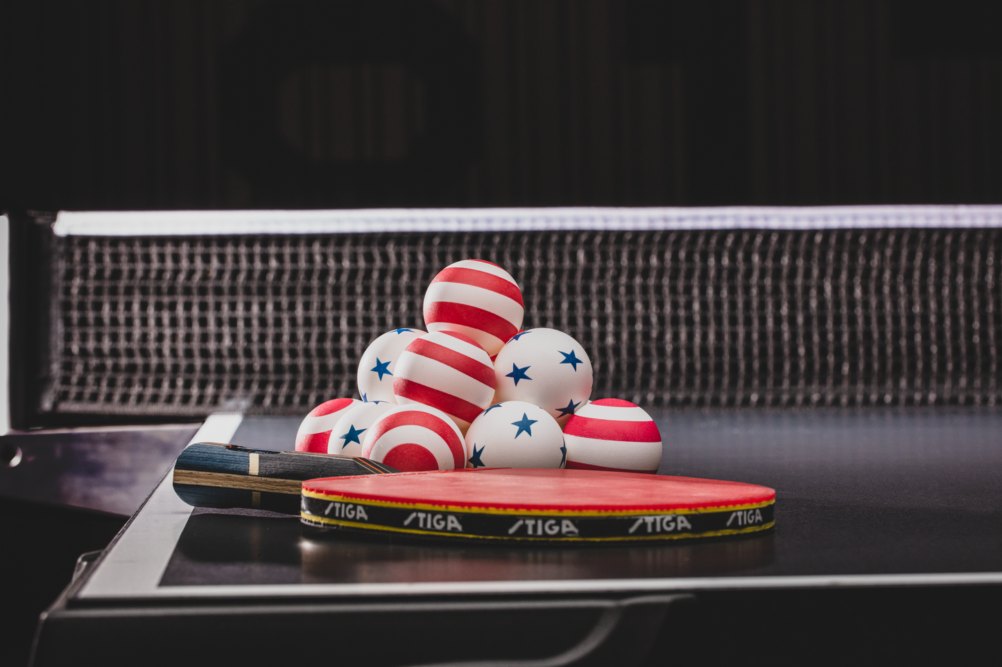 STIGA One-Star 6pk Stars/Stripes Balls