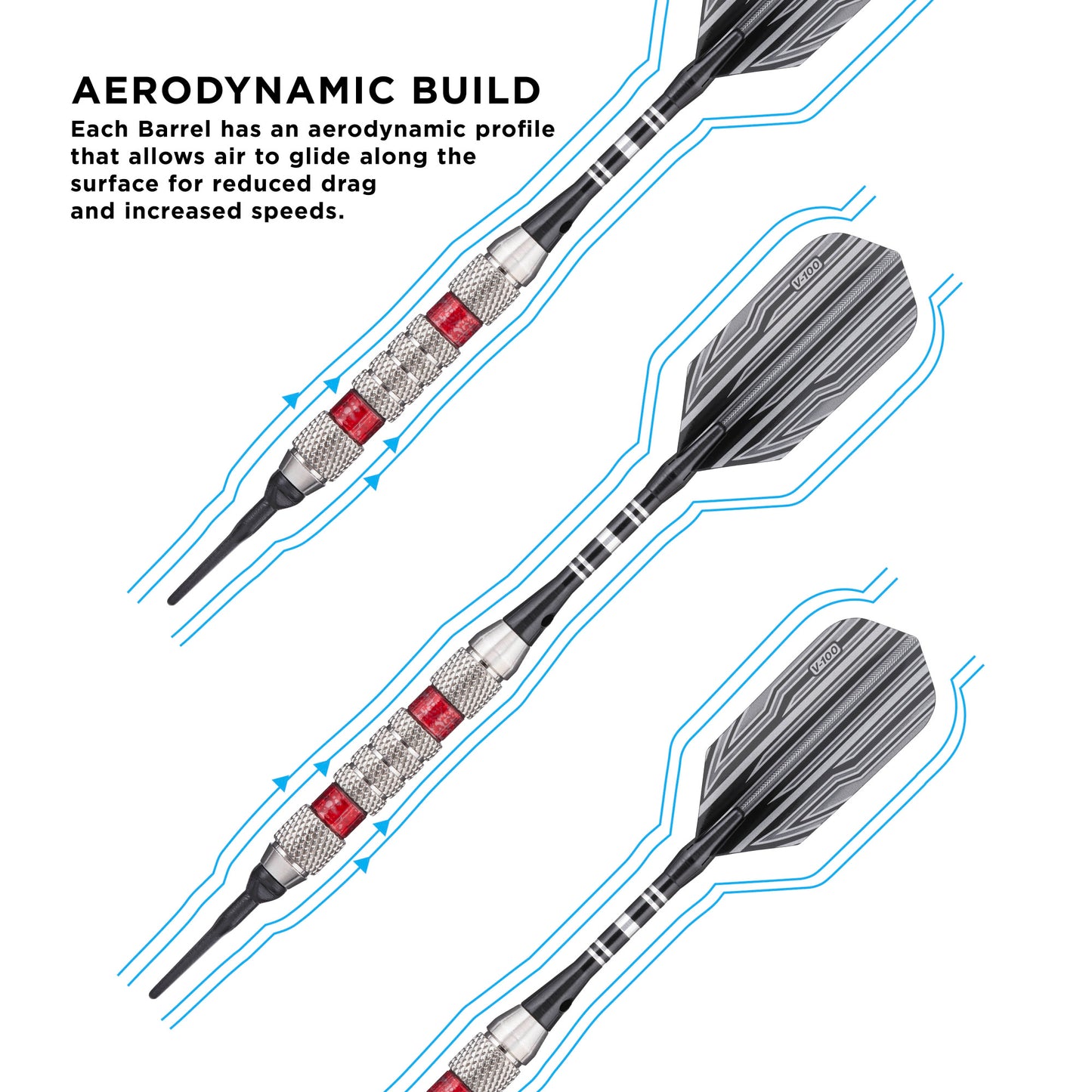 Viper Wind Runner Red Soft Tip Darts 18 Grams