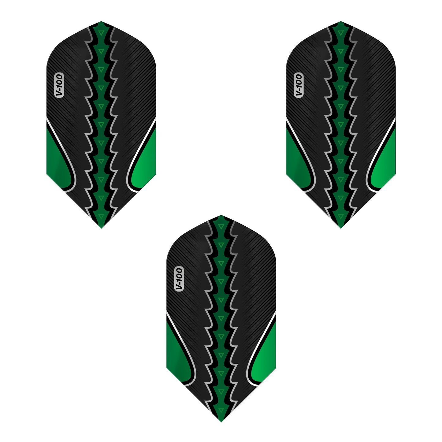 Viper Black Flux Dart Flights Slim Green