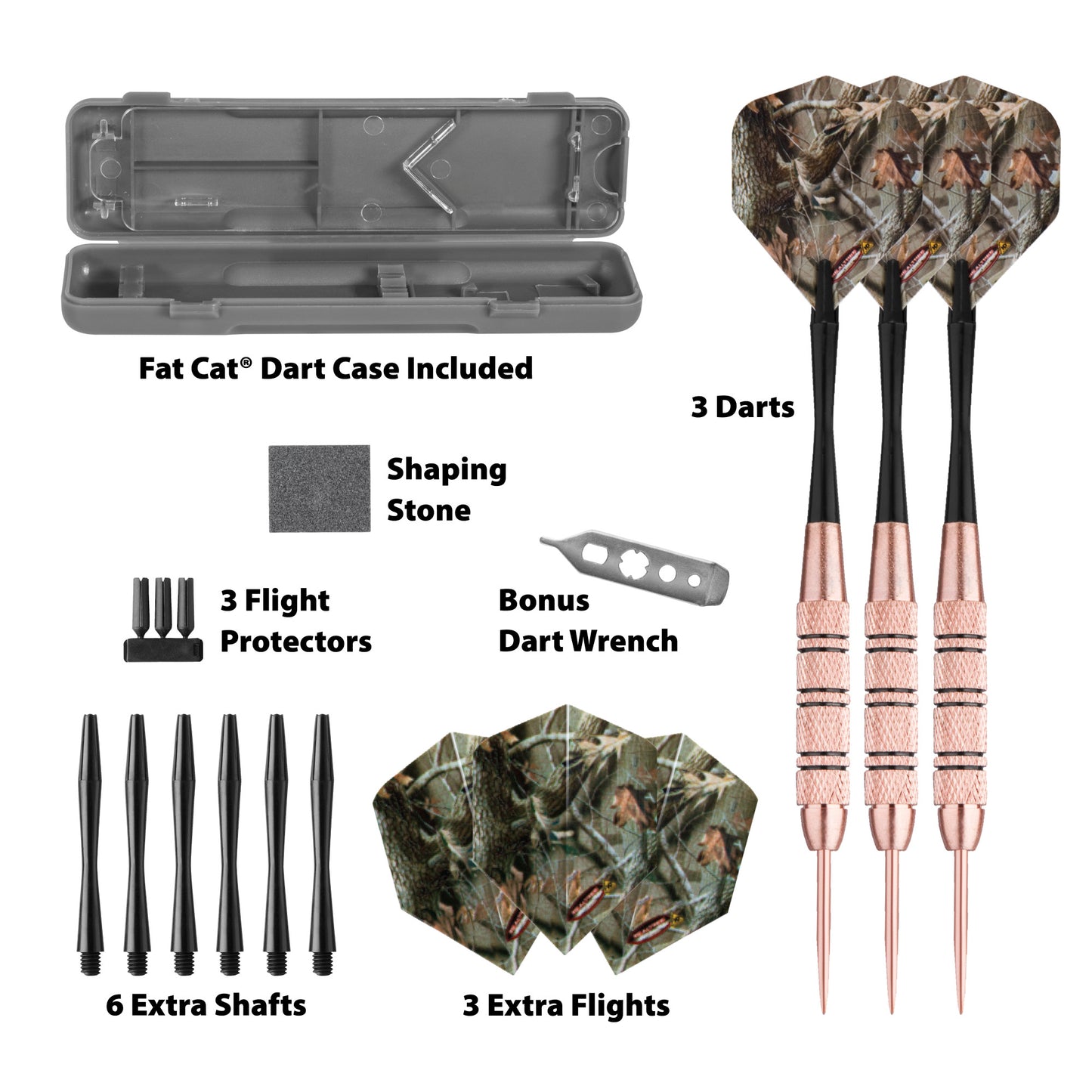 Fat Cat Realtree Hardwoods HD Steel Tip Darts 23 Grams