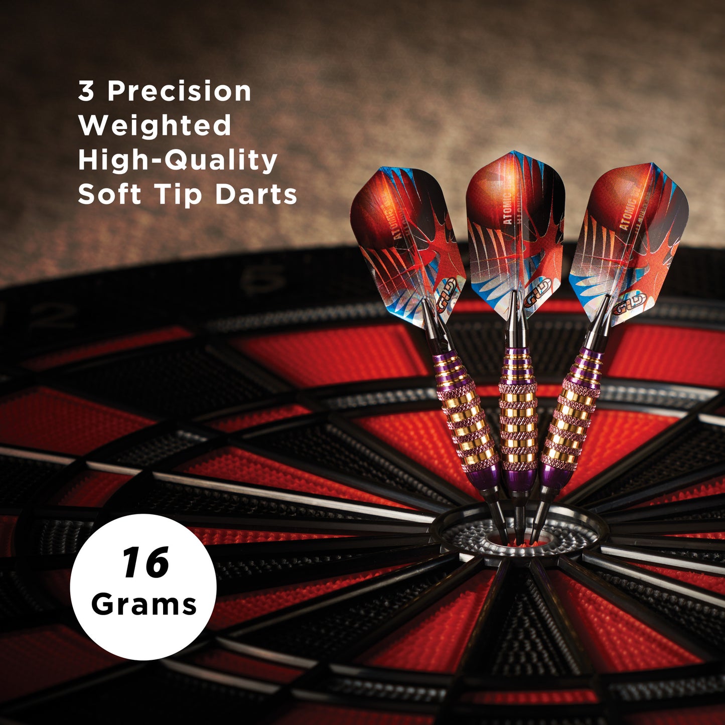 Viper Atomic Bee Purple Soft Tip Darts 16 Grams