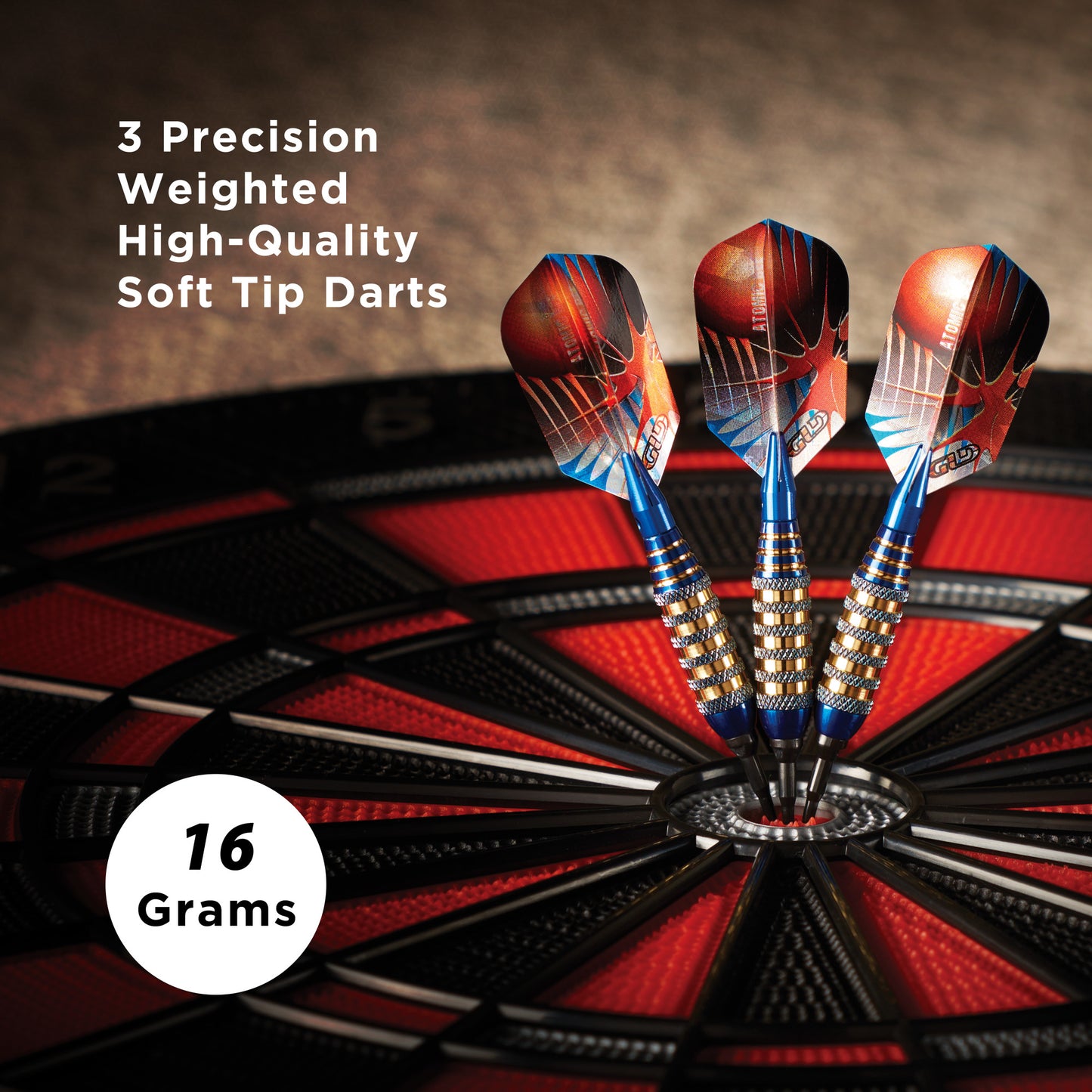 Viper Atomic Bee Blue Soft Tip Darts 16 Grams