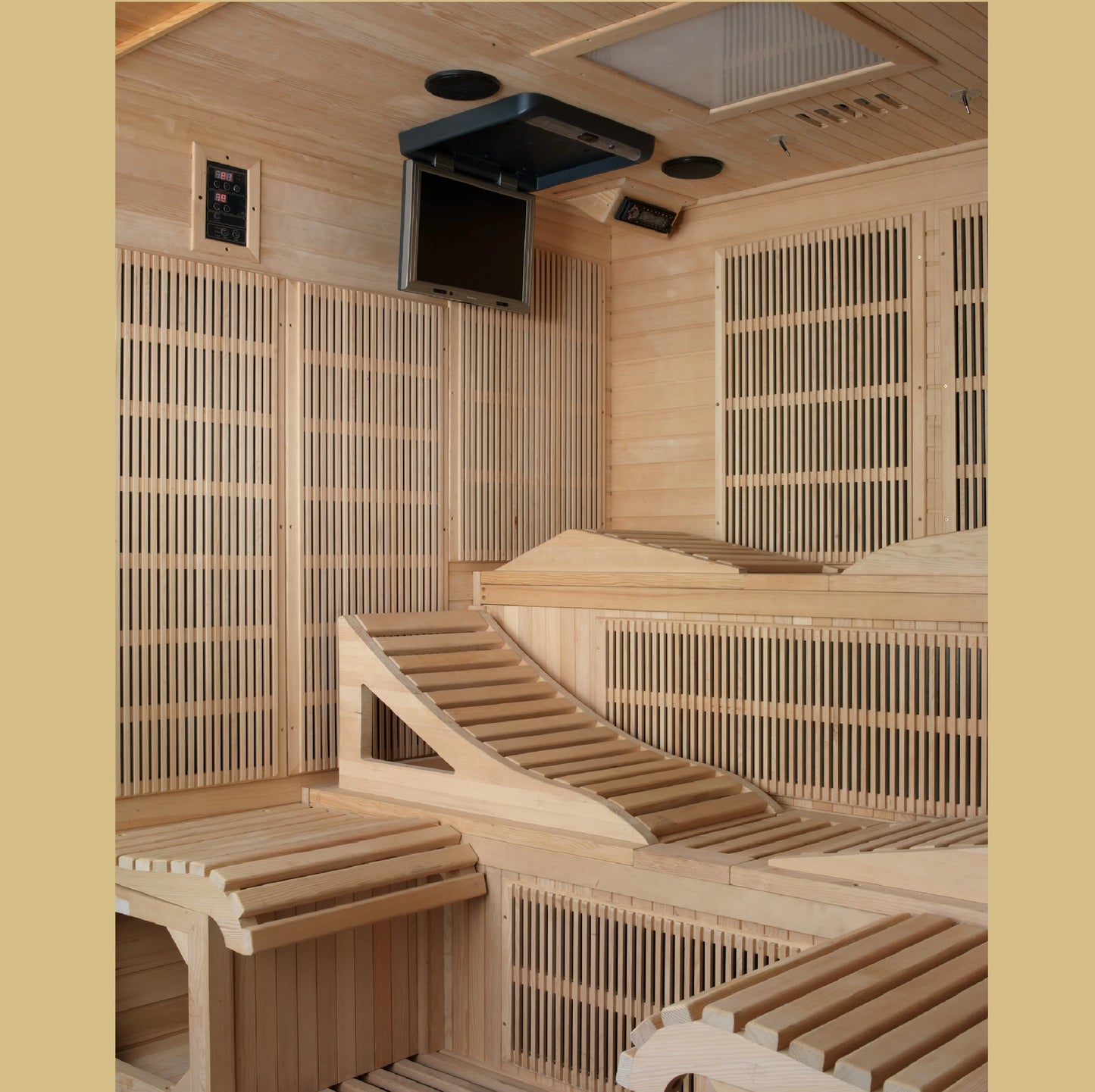 Dynamic Monaco 6 Person Ultra Low EMF FAR Infrared Sauna (Canadian Hemlock)