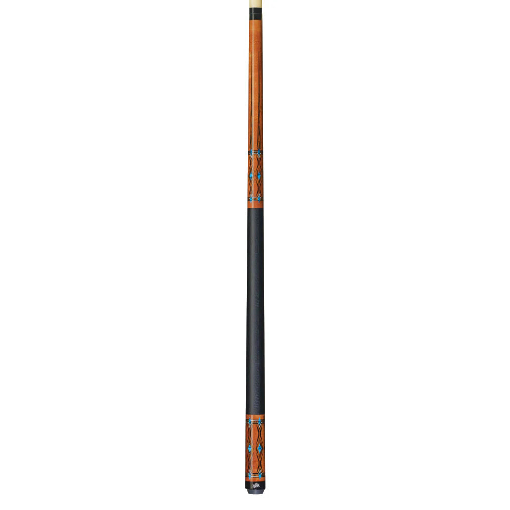 Dufferin Curly Maple & Blue Recon Cue With Faux Leather Wrap