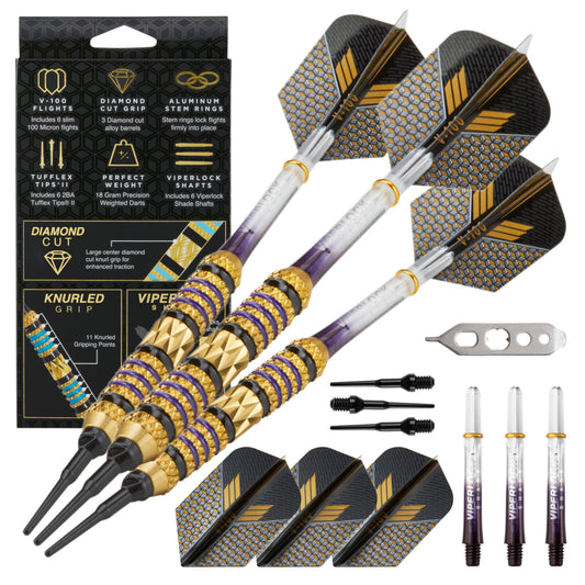 Viper Wizard Purple/Black Soft Tip Darts 18 Grams