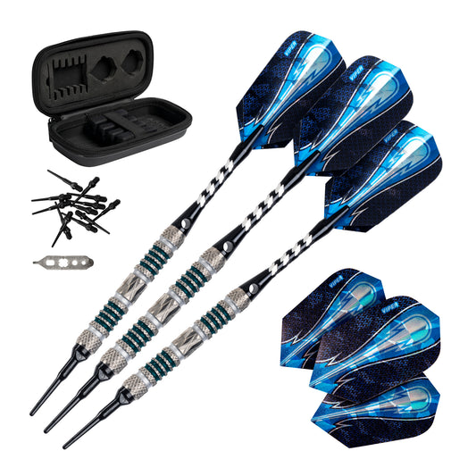 Viper Astro 80% Tungsten Soft Tip Darts Green Rings 18 Grams