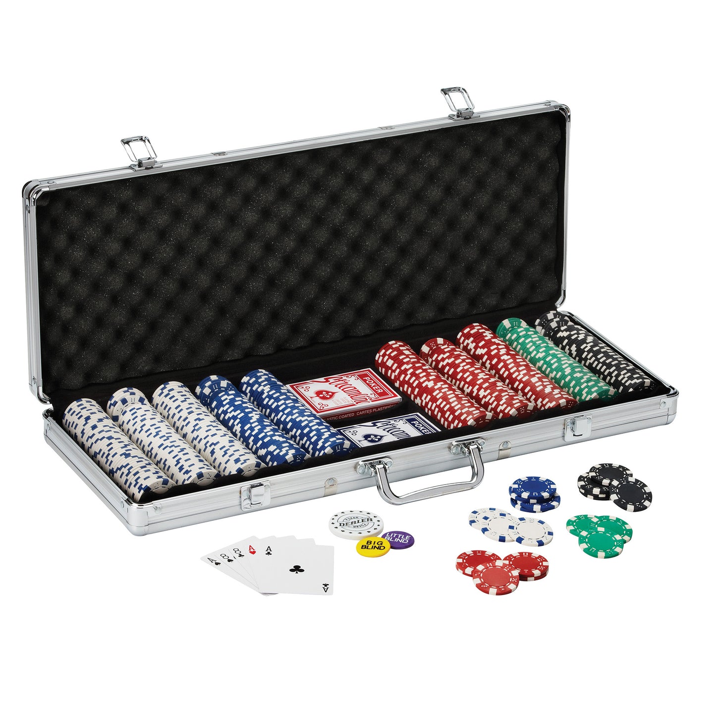 Fat Cat 500Ct Texas Hold'Em Poker Chip Set