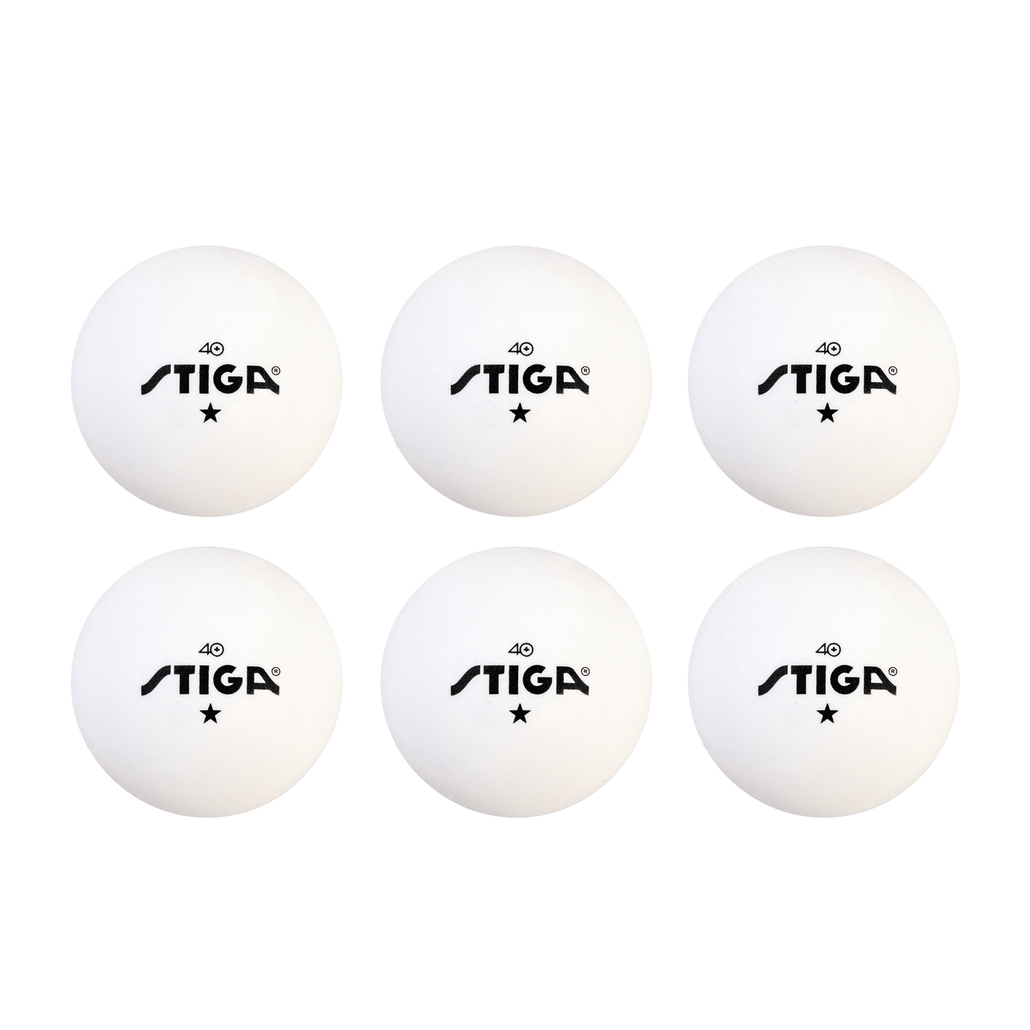 STIGA 1-Star White Balls (6-pack)