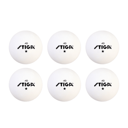 STIGA 1-Star White Balls (6-pack)