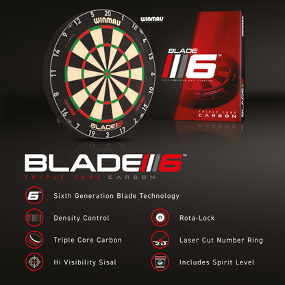 Winmau Blade 6 Triple Core Bristle Dartboard