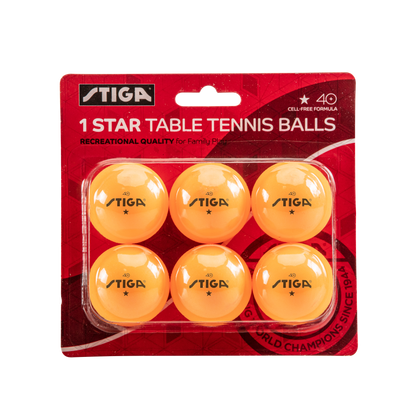 STIGA T1411 Stiga 1-Star Orange Balls (6-pack)