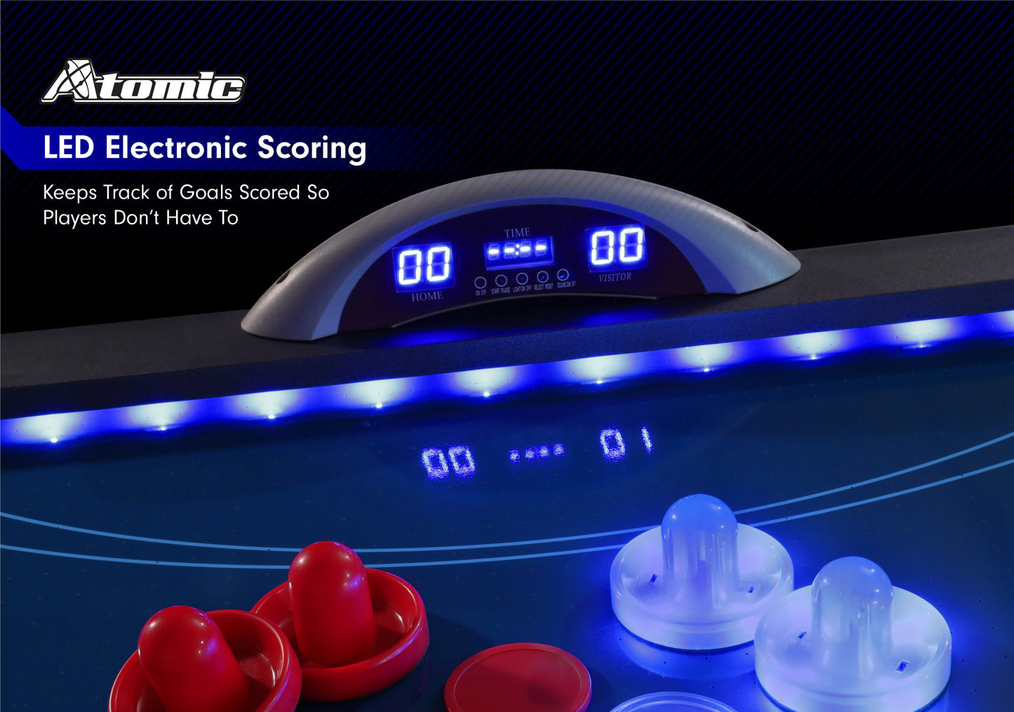 Atomic Indigo Light Up Air Hockey