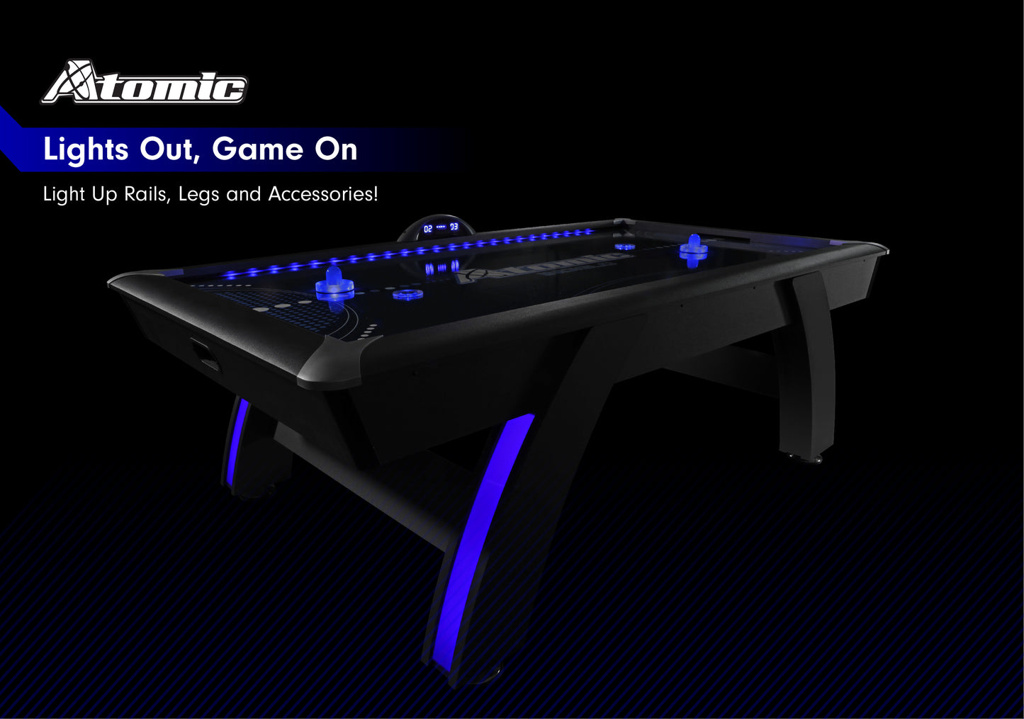 Atomic Indigo Light Up Air Hockey