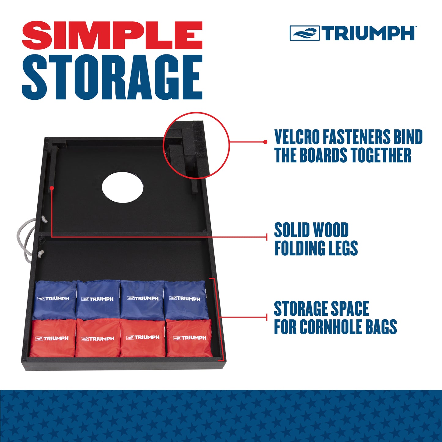 Triumph Patriotic 2x3 Cornhole Set