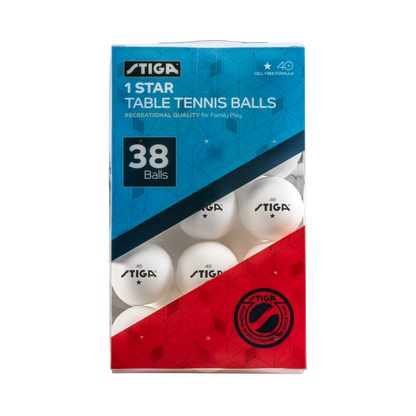 STIGA 1-Star White Balls (38 Pack)