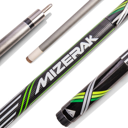 Mizerak 58" Premium Carbon Sport Grip Cue - Green