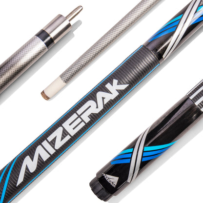 Mizerak 58" Premium Carbon Sport Grip Cue - Blue