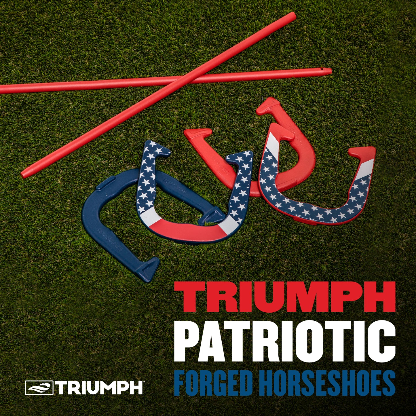 Triumph Patriotic Forged Horseshoes