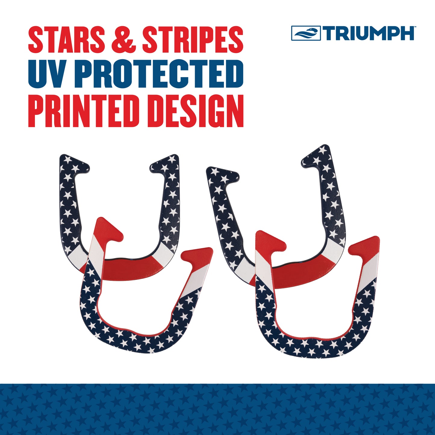 Triumph Patriotic Forged Horseshoes