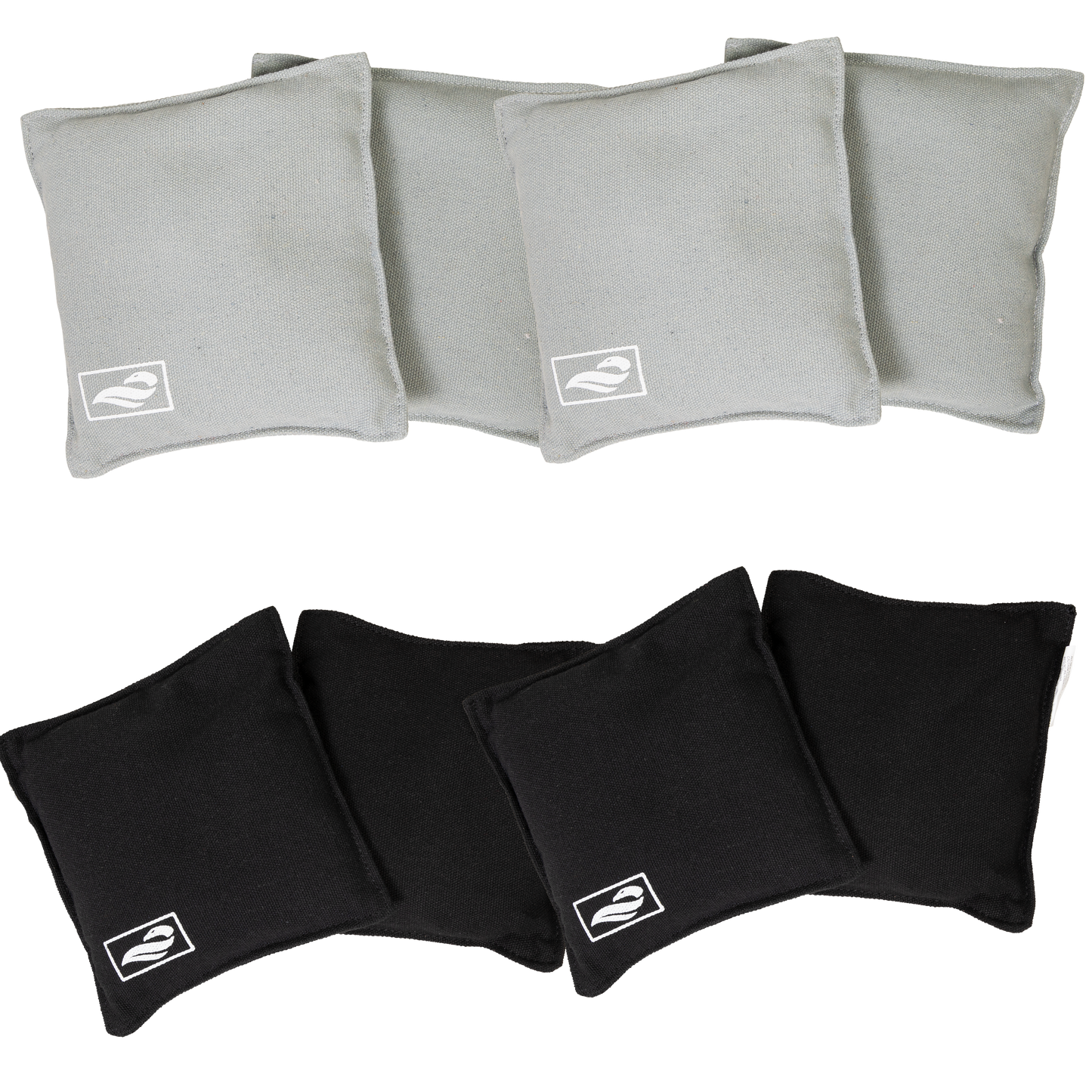 Triumph Black and Grey Cornhole Bags W/ Tub - 8 Pack