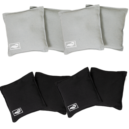 Triumph Black and Grey Cornhole Bags W/ Tub - 8 Pack