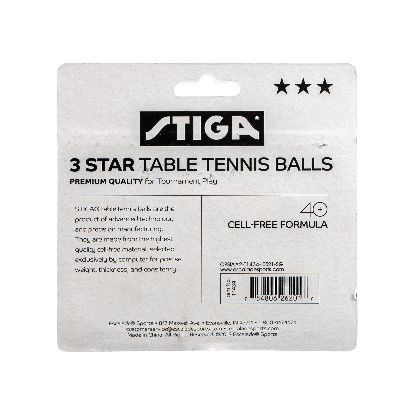 STIGA 3-Star White Balls (6-pack)