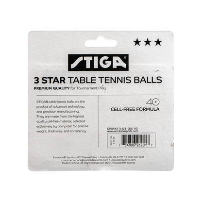 STIGA 3-Star White Balls (6-pack)