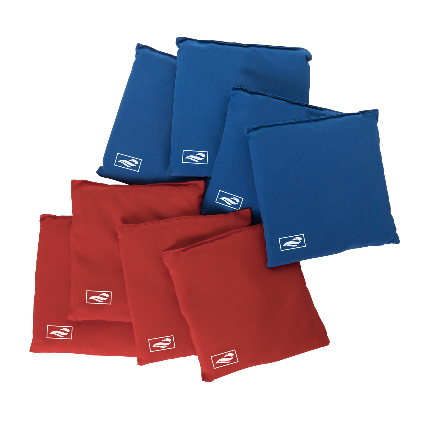 Triumph 8-Pack 6" x 6" 12.5 oz. Microfiber Bean Bags with Tub (Red and Blue)