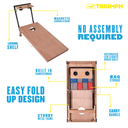 Triumph 2x4 Cornhole Set with Integrated Caddy