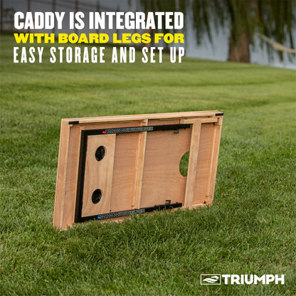 Triumph 2x4 Cornhole Set with Integrated Caddy