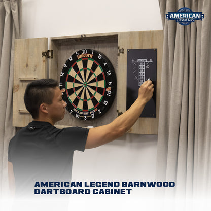 American Legend Barnwood Dartboard Cabinet