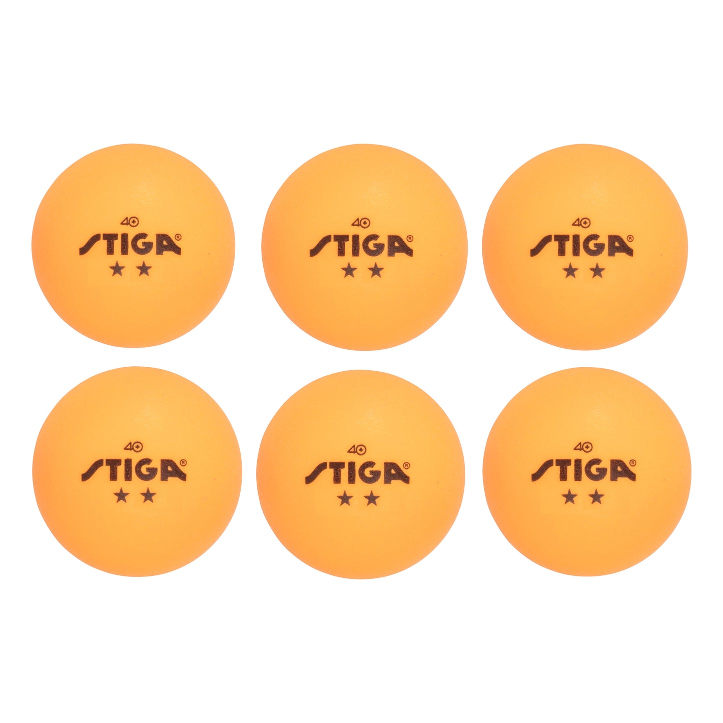 STIGA T1421 Stiga 2-Star Orange Balls (6-pack)