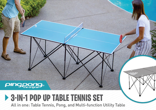 Ping Pong 6' Pop Up Table Tennis