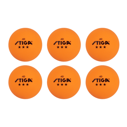 STIGA  3-Star Orange Balls (6-pack)