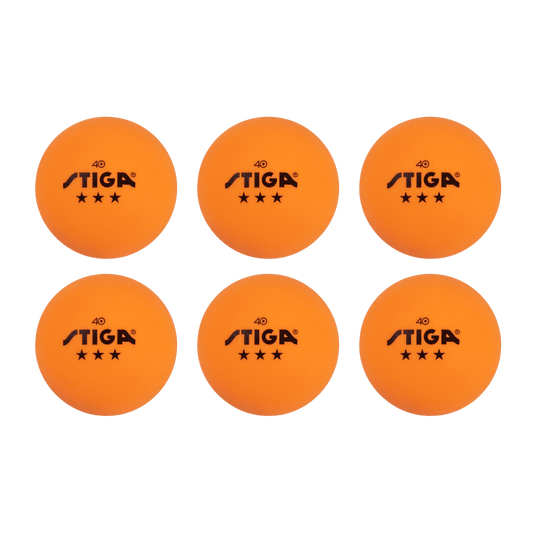 STIGA  3-Star Orange Balls (6-pack)