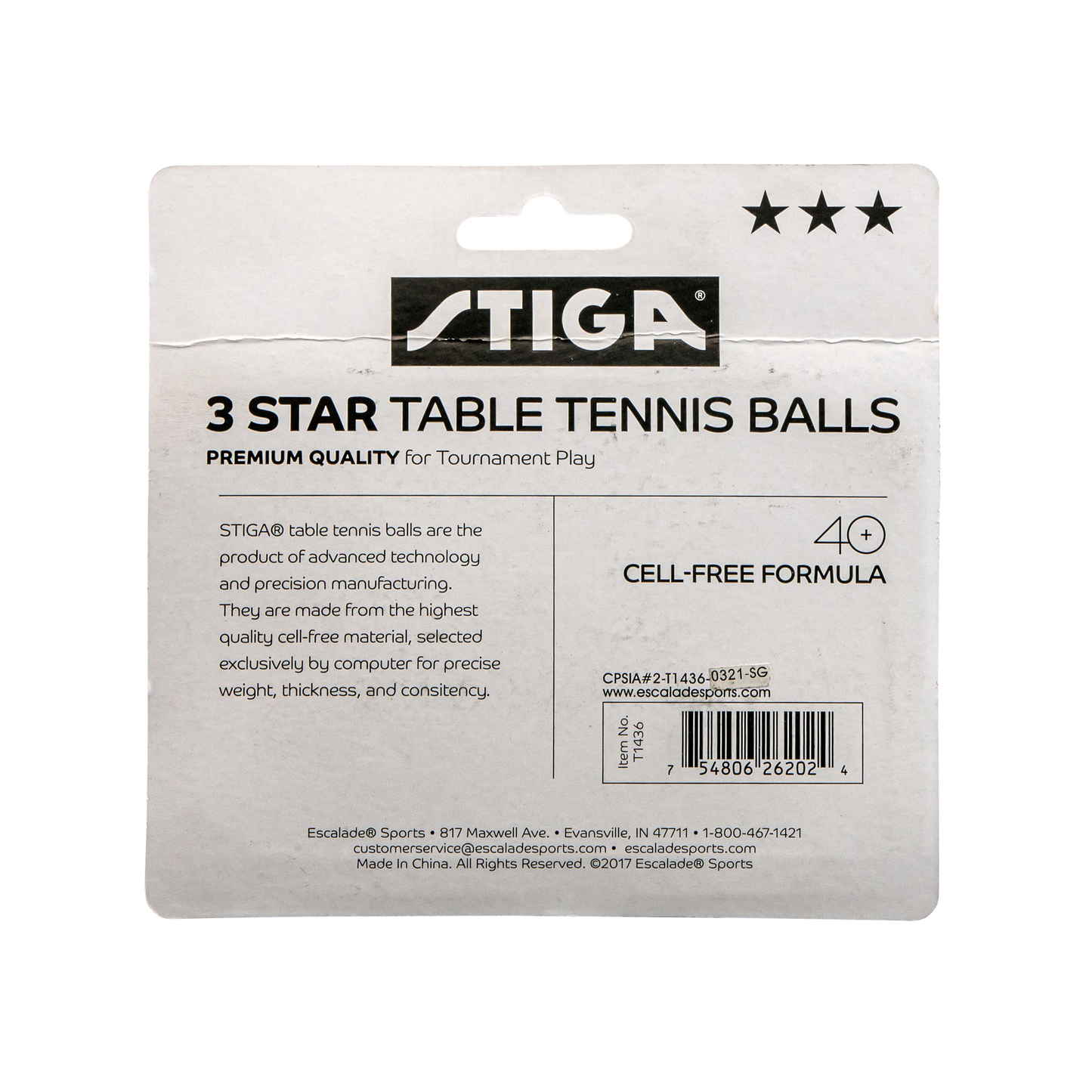 STIGA  3-Star Orange Balls (6-pack)