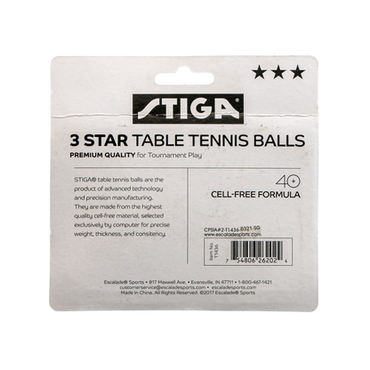 STIGA  3-Star Orange Balls (6-pack)