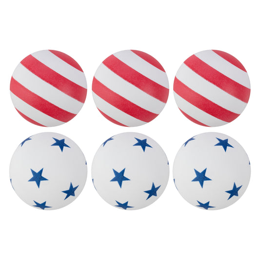 STIGA One-Star 6pk Stars/Stripes Balls