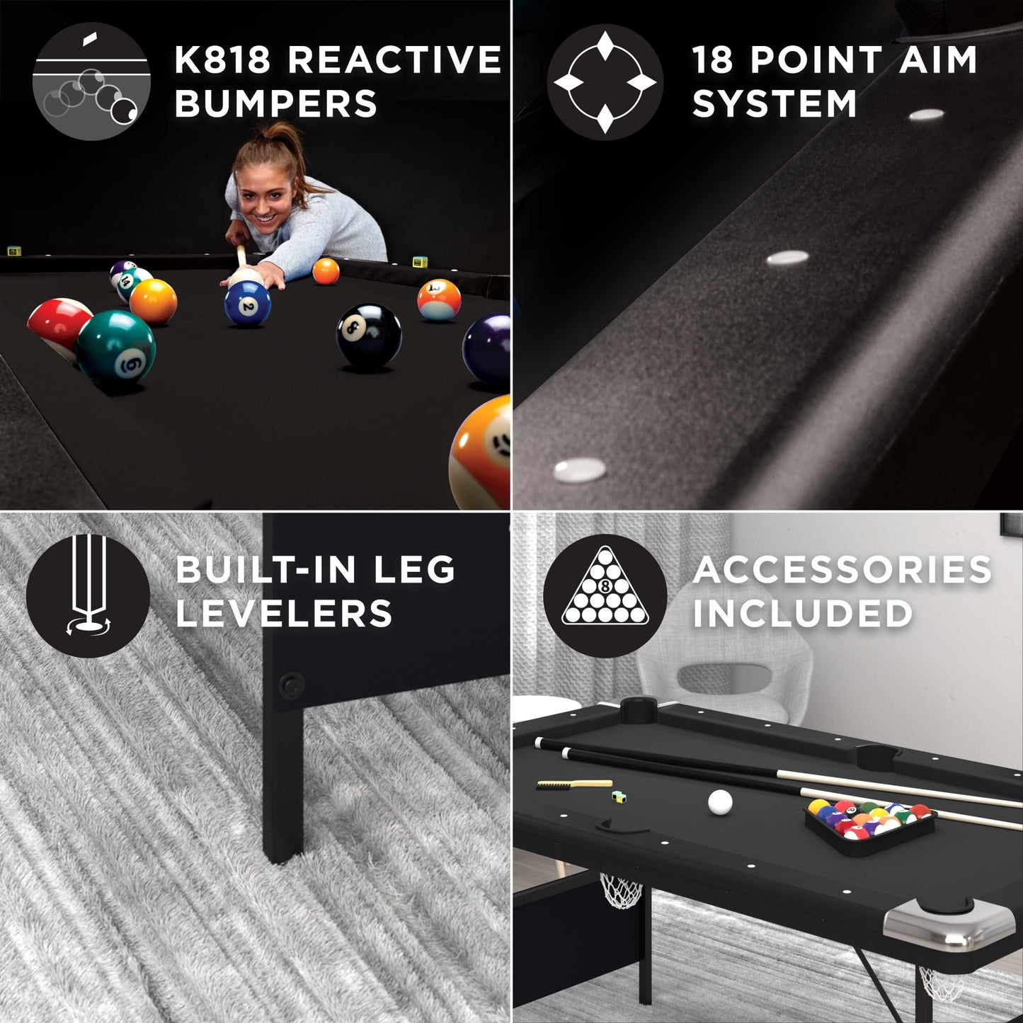 Fat Cat Trueshot 6' Folding Billiard Table