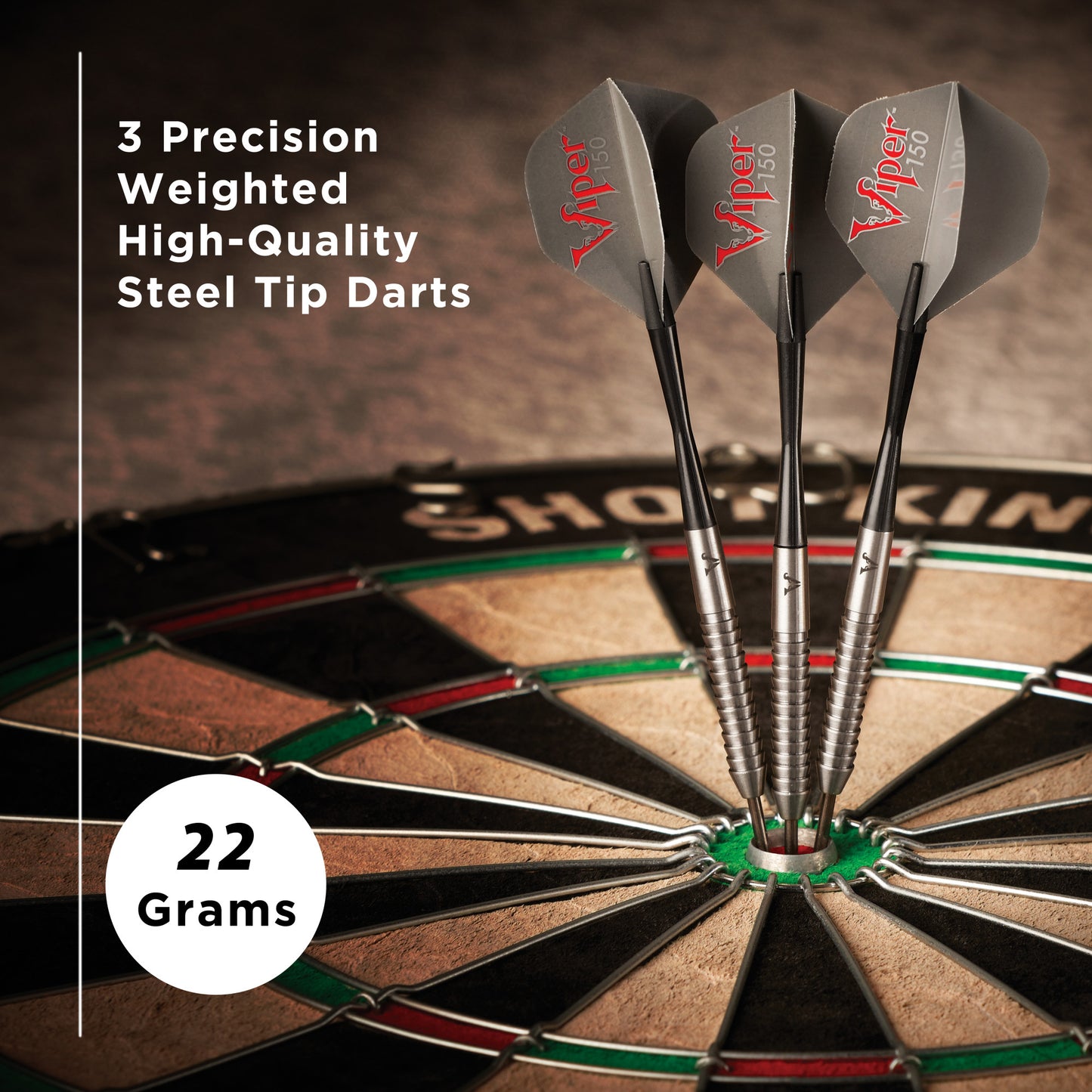 Viper V-Factor 90% Tungsten Steel Tip Darts 22 Grams