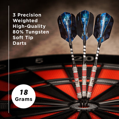 Viper Astro 80% Tungsten Soft Tip Darts Red Rings 18 Grams