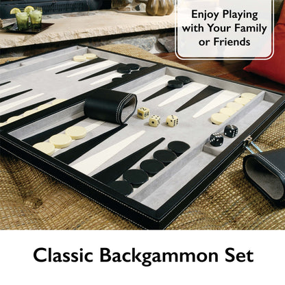 Mainstreet Classics Classic 18" Backgammon Set