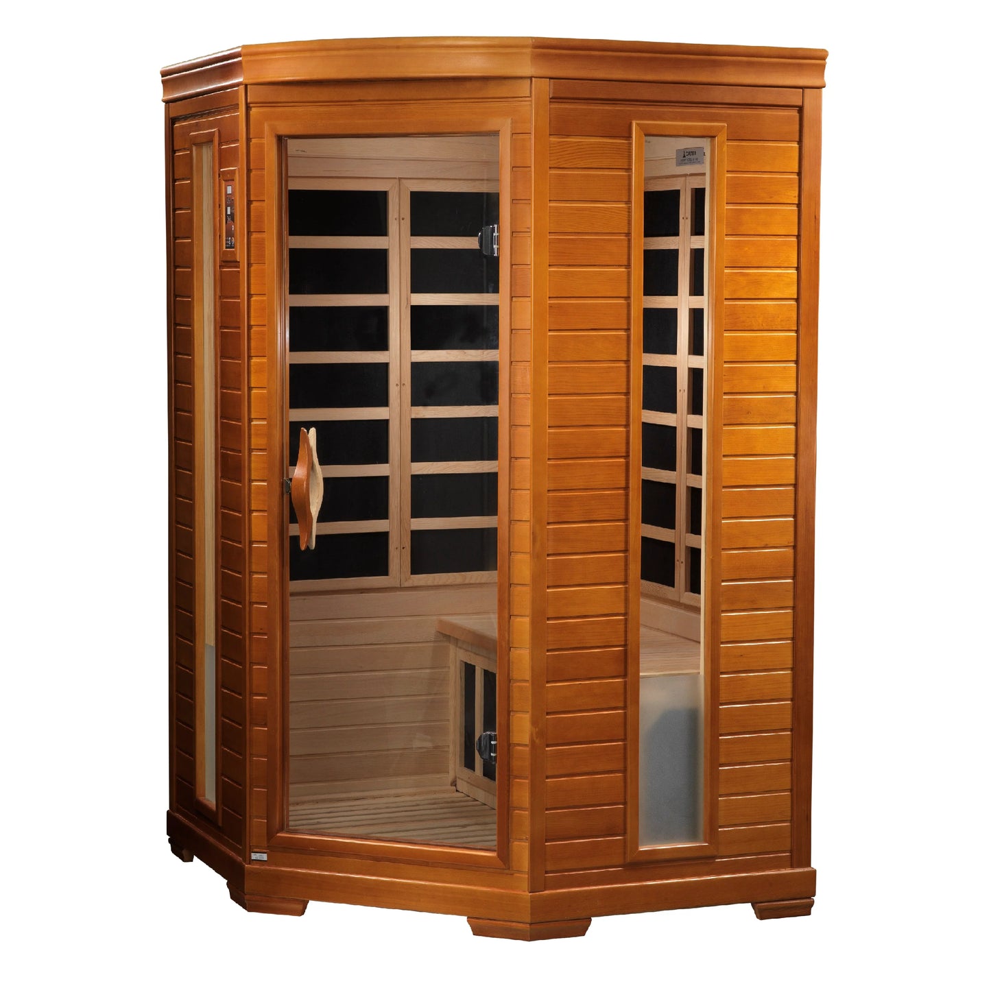 Dynamic Heming Elite 2 Person Corner Ultra Low EMF FAR Infrared Sauna (Canadian Hemlock)