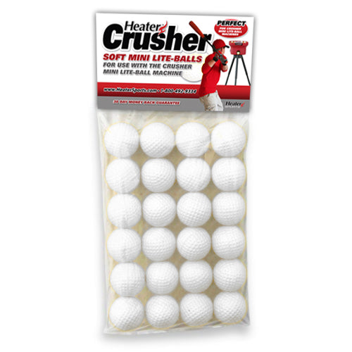 Crusher White Mini-Balls (24 Pack)