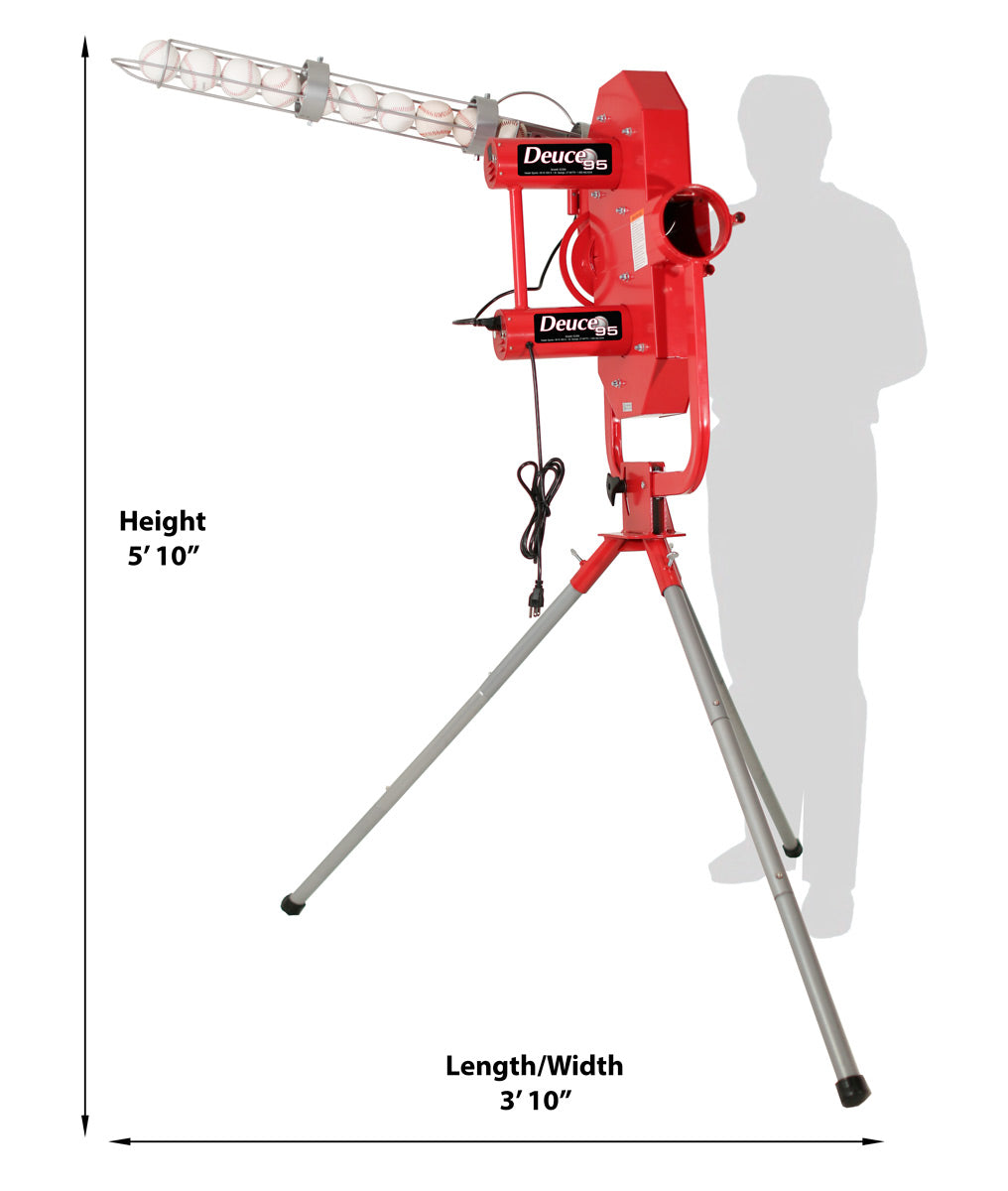 Deuce 95 Two Wheel Curveball Machine with Feeder